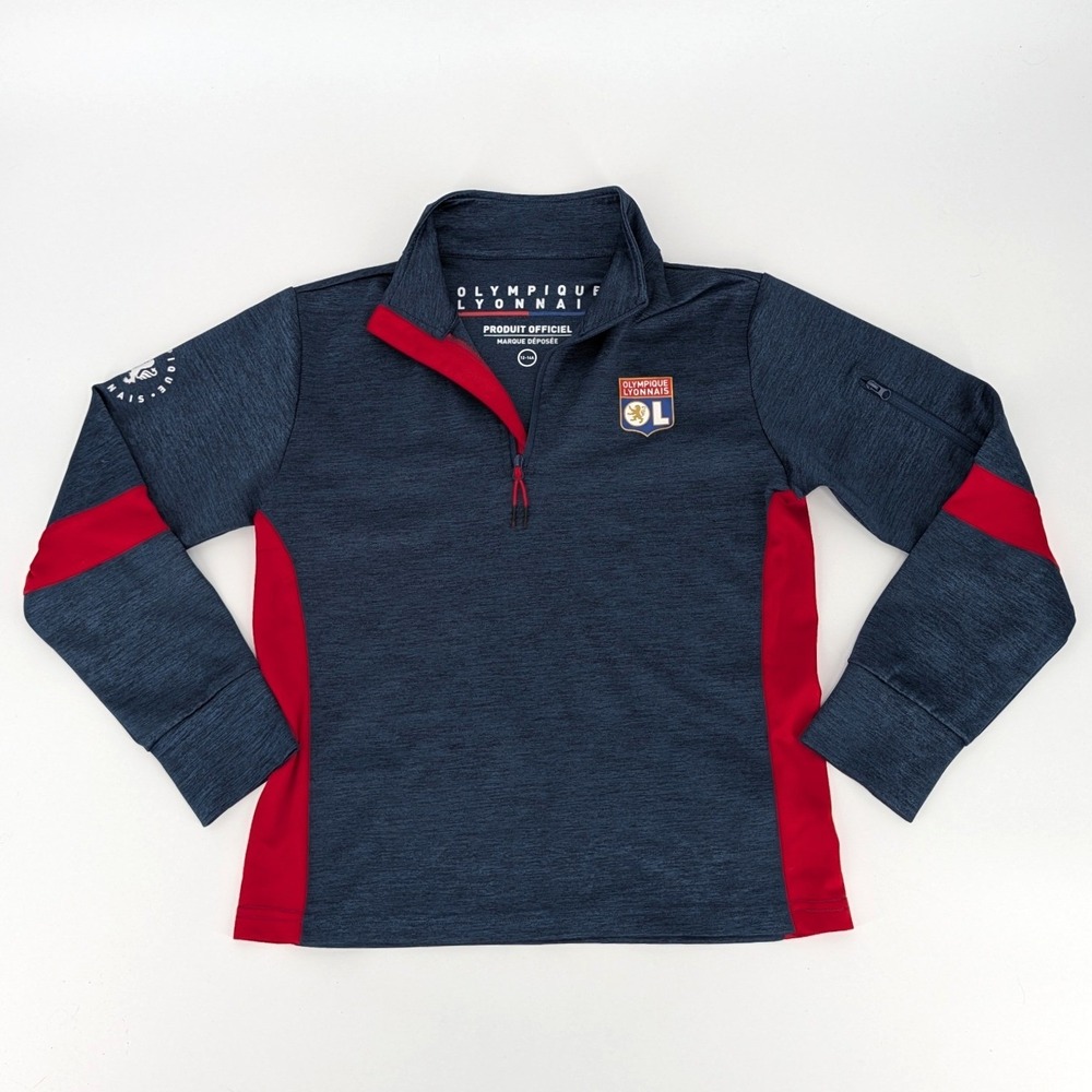 Olympique Lyonnais‎ OL Soccer Futbol Quarter Zip Official Kids Size 12-14A